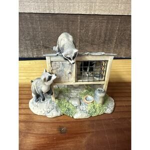 Lowell Davis Schmid Stirring Up Trouble Raccoons Rabbit Limited Ed. Signed